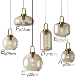 3-lichts hanglamp met glazen kap eiland