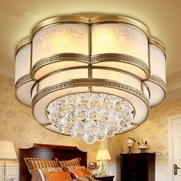 Traditionele klassieke rustieke lodge kristal messing metalen inbouw