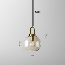 3-lichts hanglamp met glazen kap eiland