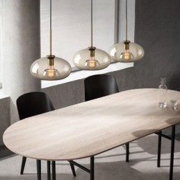 3-lichts glazen hanglamp klassieke cluster hangende verlichtingsarmatuur café