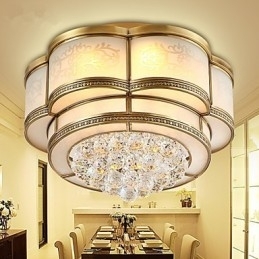 Traditionele klassieke rustieke lodge kristal messing metalen inbouw