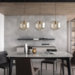 3-lichts glazen hanglamp klassieke cluster hangende verlichtingsarmatuur café