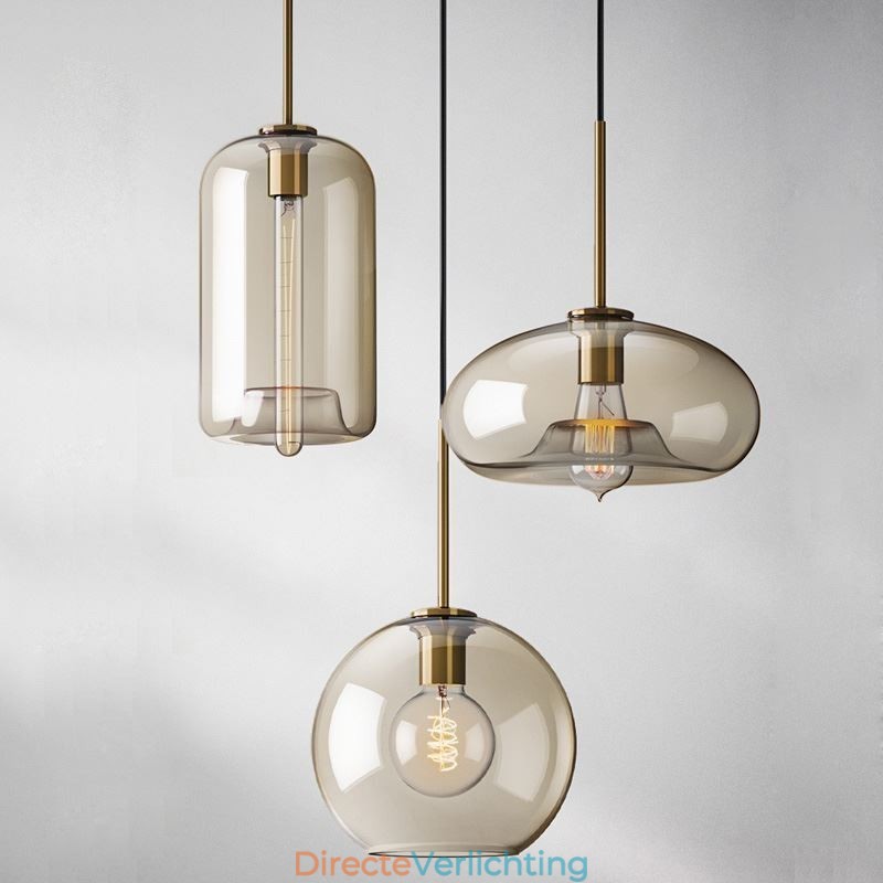 3-lichts glazen hanglamp klassieke cluster hangende verlichtingsarmatuur café