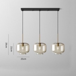 3-lichts glazen hanglamp klassieke cluster hangende verlichtingsarmatuur café