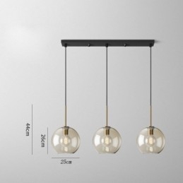 3-lichts glazen hanglamp klassieke cluster hangende verlichtingsarmatuur café