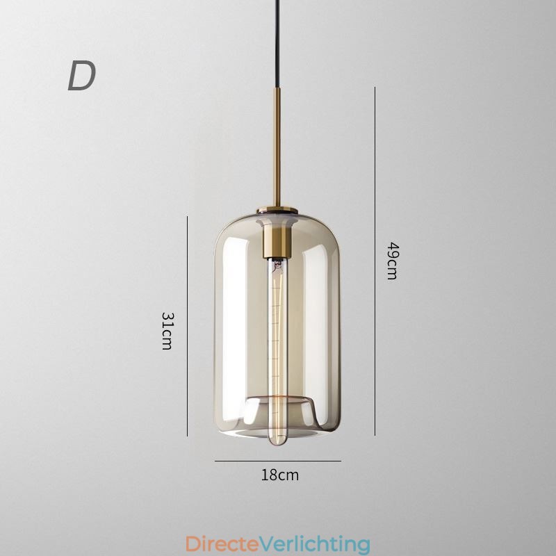 3-lichts glazen hanglamp klassieke cluster hangende verlichtingsarmatuur café