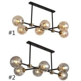 6-lichts moderne glazen plafondlamp Magic Bean-lamp