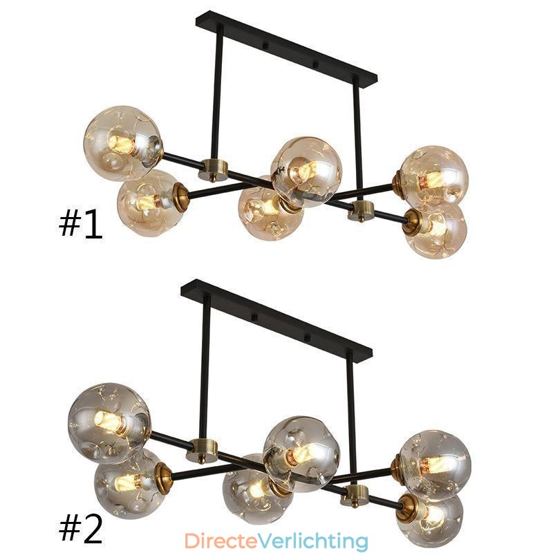 6-lichts moderne glazen plafondlamp Magic Bean-lamp