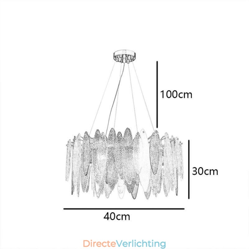 Moderne elegante glazen hanglamp