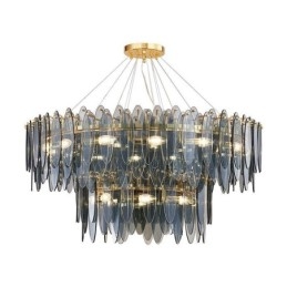 Moderne ronde glazen hanglamp Elegante glazen kroonluchter