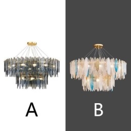 Moderne ronde glazen hanglamp Elegante glazen kroonluchter