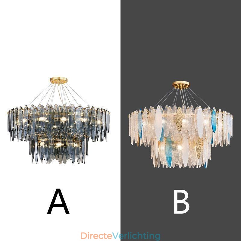 Moderne ronde glazen hanglamp Elegante glazen kroonluchter