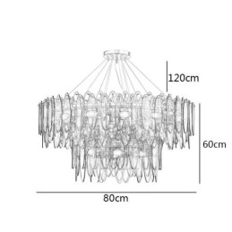 Moderne ronde glazen hanglamp Elegante glazen kroonluchter