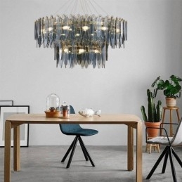 Moderne ronde glazen hanglamp Elegante glazen kroonluchter