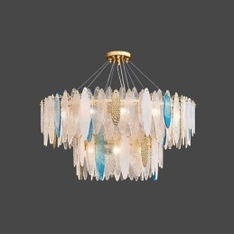 Moderne ronde glazen hanglamp Elegante glazen kroonluchter
