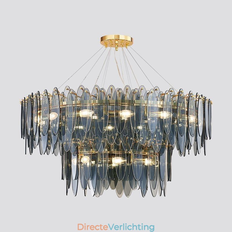 Moderne ronde glazen hanglamp Elegante glazen kroonluchter