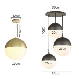 Moderne glazen bol hanglamp eiland ideeën lamp