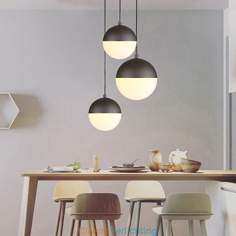 Moderne glazen bol hanglamp eiland ideeën lamp