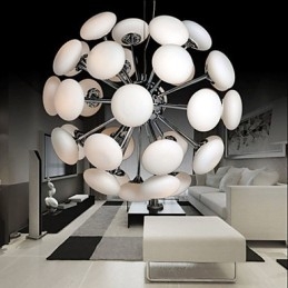 ModernYestaurant Lamp Eenvoudige Ronde Glazen Kunst Hanglamp Europese Stijl