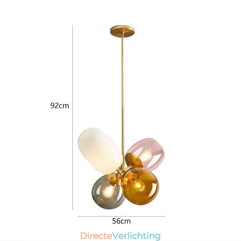 Nordic Unieke Hanglamp Gekleurd Glas Prinses Ballonlamp Kinderen