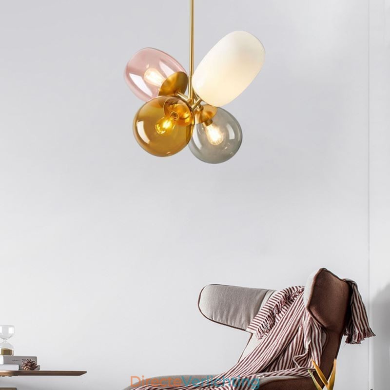 Nordic Unieke Hanglamp Gekleurd Glas Prinses Ballonlamp Kinderen