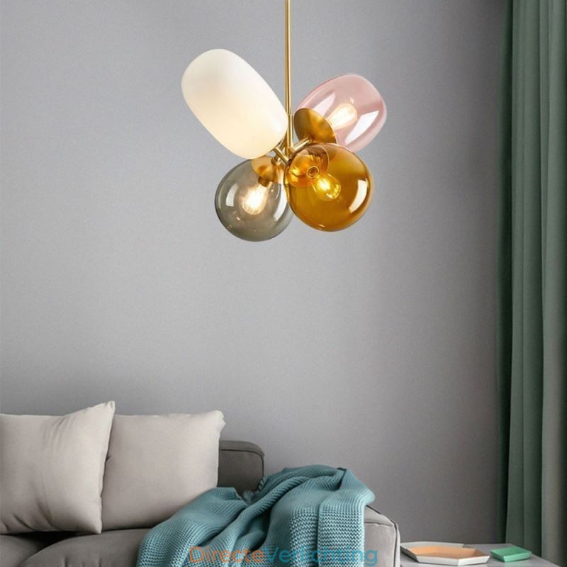 Nordic Unieke Hanglamp Gekleurd Glas Prinses Ballonlamp Kinderen