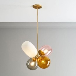 Nordic Unieke Hanglamp Gekleurd Glas Prinses Ballonlamp Kinderen