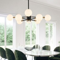 Nordic Glazen Hanglamp Melkwitte Ronde Lamp Kroonluchter Verlichting