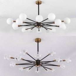 Nordic Glazen Hanglamp Melkwitte Ronde Lamp Kroonluchter Verlichting