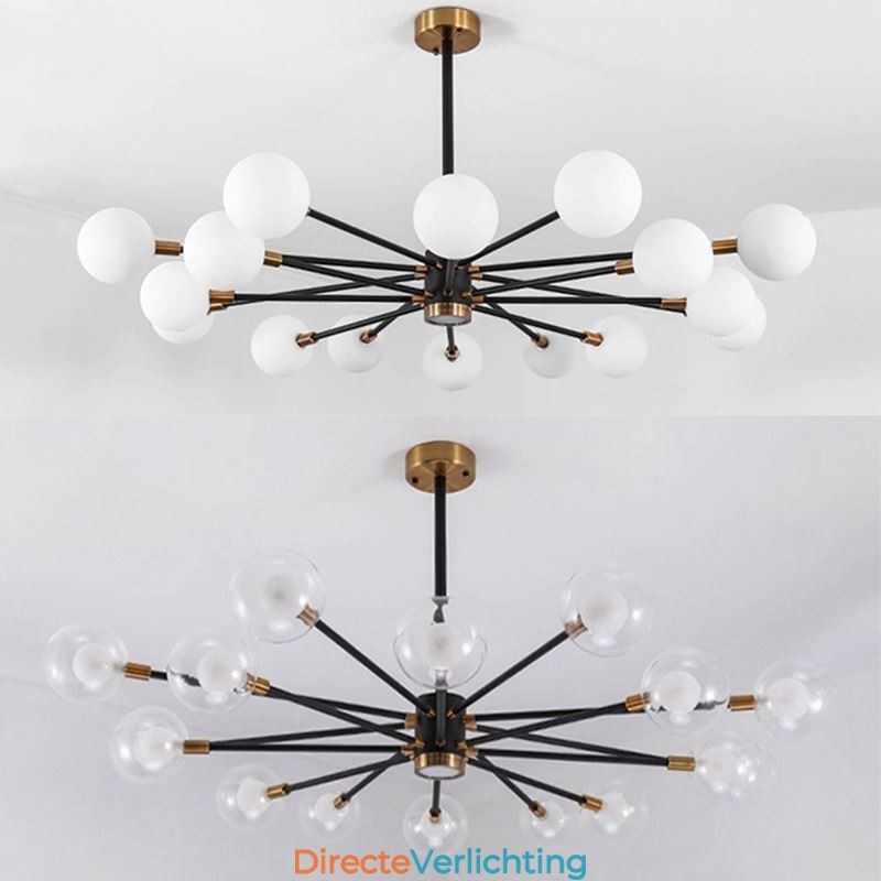Nordic Glazen Hanglamp Melkwitte Ronde Lamp Kroonluchter Verlichting