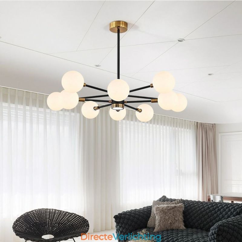 Nordic Glazen Hanglamp Melkwitte Ronde Lamp Kroonluchter Verlichting