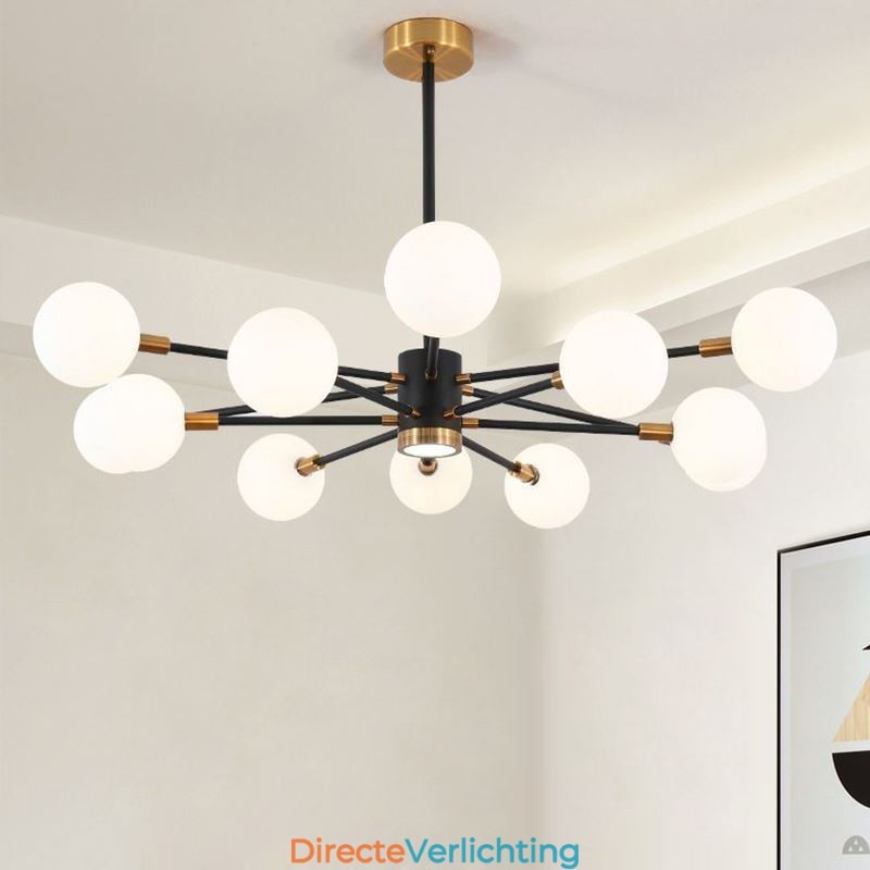 Nordic Glazen Hanglamp Melkwitte Ronde Lamp Kroonluchter Verlichting