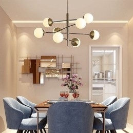 Nordic Glazen Hanglamp Magische Bonen Vorm Kroonluchter Verlichting Lamp