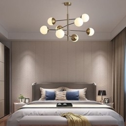 Nordic Glazen Hanglamp Magische Bonen Vorm Kroonluchter Verlichting Lamp