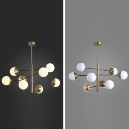 Nordic Glazen Hanglamp Magische Bonen Vorm Kroonluchter Verlichting Lamp