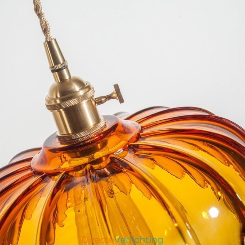 Moderne Retro Glazen Hanglamp Bloem Kap Lamp Met Draaischakelaar Licht