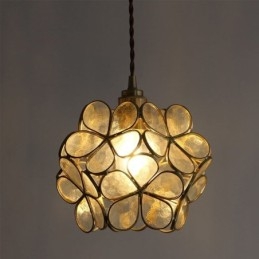 Nordic Creative Hanglamp Glazen Huisverlichting Bloemblaadje Vorm Lamp Bedlamp