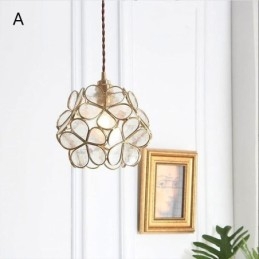 Nordic Creative Hanglamp Glazen Huisverlichting Bloemblaadje Vorm Lamp Bedlamp