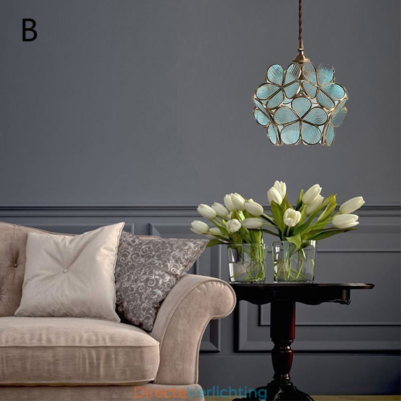 Nordic Creative Hanglamp Glazen Huisverlichting Bloemblaadje Vorm Lamp Bedlamp