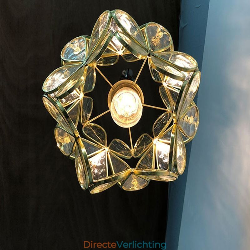 Nordic Creative Hanglamp Glazen Huisverlichting Bloemblaadje Vorm Lamp Bedlamp