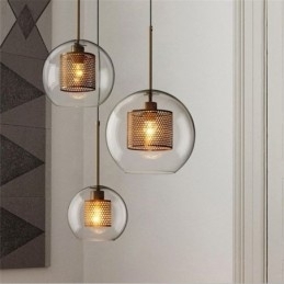 Nordic Hanglamp Glas Thuisverlichting Ronde Bolvormige Lamp Bedlamp