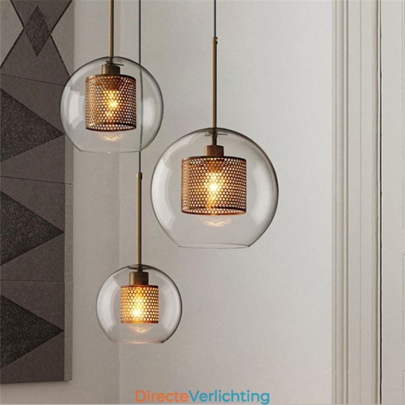 Nordic Hanglamp Glas Thuisverlichting Ronde Bolvormige Lamp Bedlamp