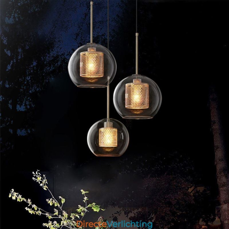 Nordic Hanglamp Glas Thuisverlichting Ronde Bolvormige Lamp Bedlamp