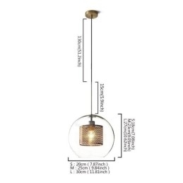 Nordic Hanglamp Glas Thuisverlichting Ronde Bolvormige Lamp Bedlamp