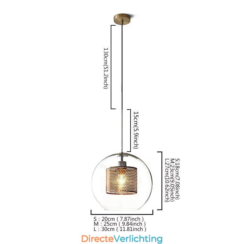 Nordic Hanglamp Glas Thuisverlichting Ronde Bolvormige Lamp Bedlamp