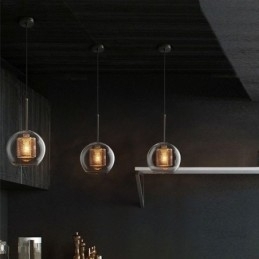 Nordic Hanglamp Glas Thuisverlichting Ronde Bolvormige Lamp Bedlamp
