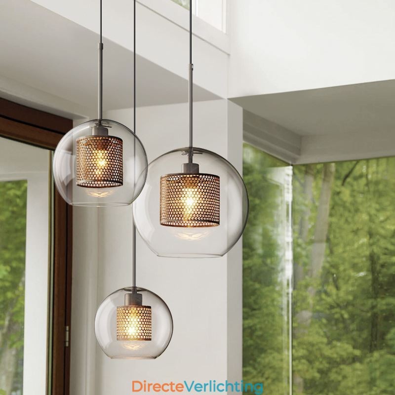 Nordic Hanglamp Glas Thuisverlichting Ronde Bolvormige Lamp Bedlamp