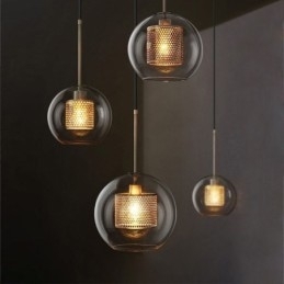 Nordic Hanglamp Glas Thuisverlichting Ronde Bolvormige Lamp Bedlamp