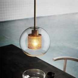 Nordic Hanglamp Glas Thuisverlichting Ronde Bolvormige Lamp Bedlamp
