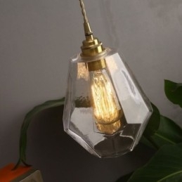 Nordic Retro Hanglamp Messing Glas Thuisverlichting Toren Vorm Lamp Lamp